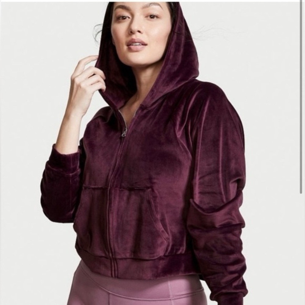 Victoria's Secret Velour Full-zip Hoodie